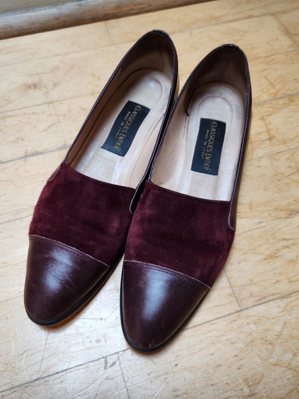 Classiques Entier Suede Leather burgundy shoes / 8.5